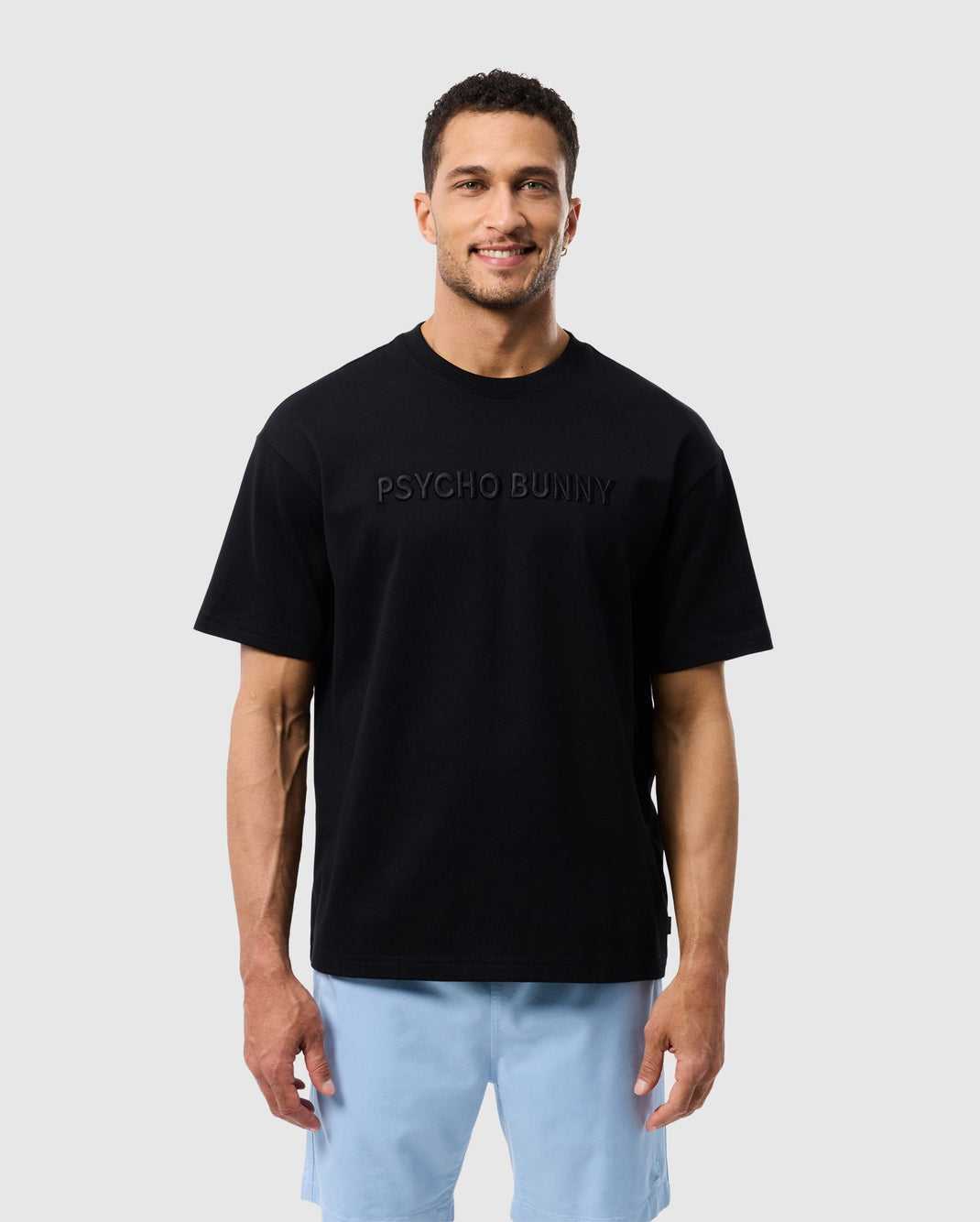 Tees Psycho Bunny Windcrest Heavy Weight Tee Noir Homme | AWM-21795781